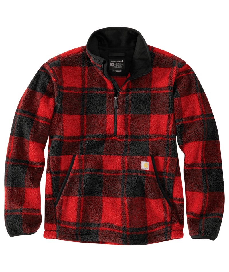 Carhartt Loose Fit Fleece Pullover - 2 Warmer Rating - Crabapple / Black Plaid Crabapple / Black Plaid /  / REG