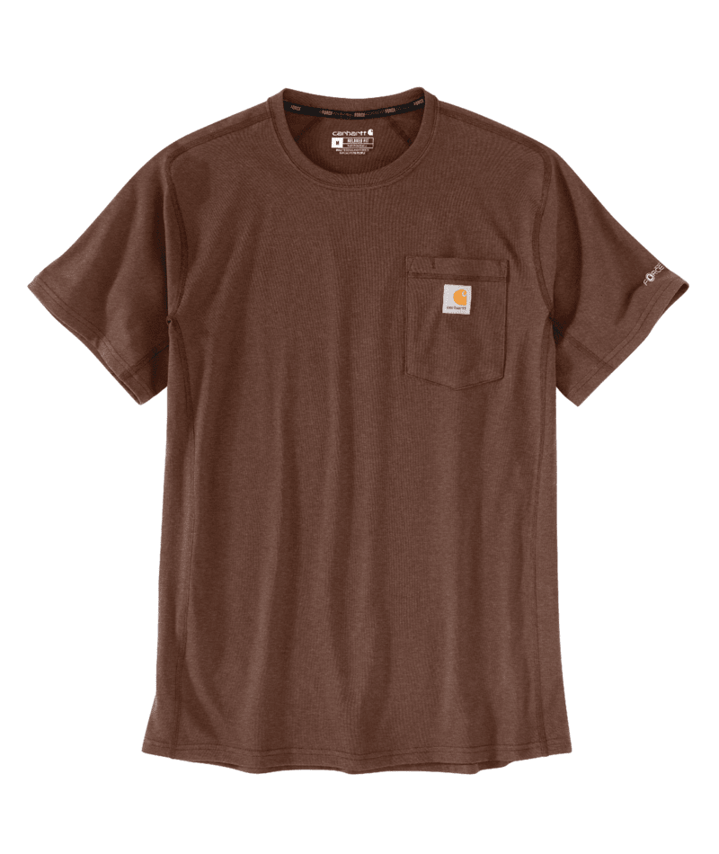 Carhartt Men's Force Relaxed Fit Short-Sleeve Pocket T-Shirt (Fall 2024) Mocha Heather /  / REG