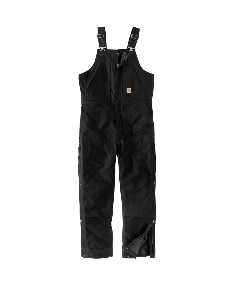 Carhartt Loose Fit Firm Duck Insulated Biberall - 4 Extreme Warmth Rating - Black Black /  / REG