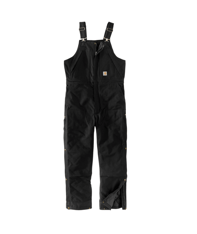 Carhartt Loose Fit Firm Duck Insulated Biberall - 4 Extreme Warmth Rating - Black Black /  / REG