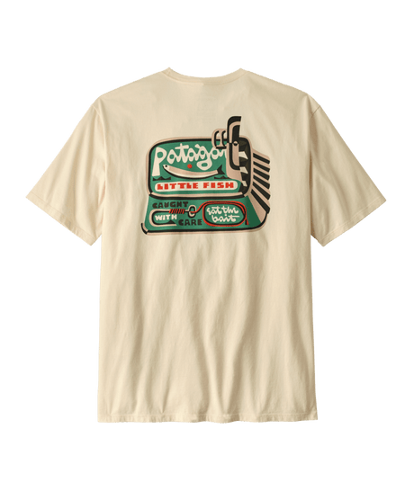 Patagonia M's Aquatic Action Organic T-Shirt - Little Fish / Undyed Natural Little Fish / Undyed Natural