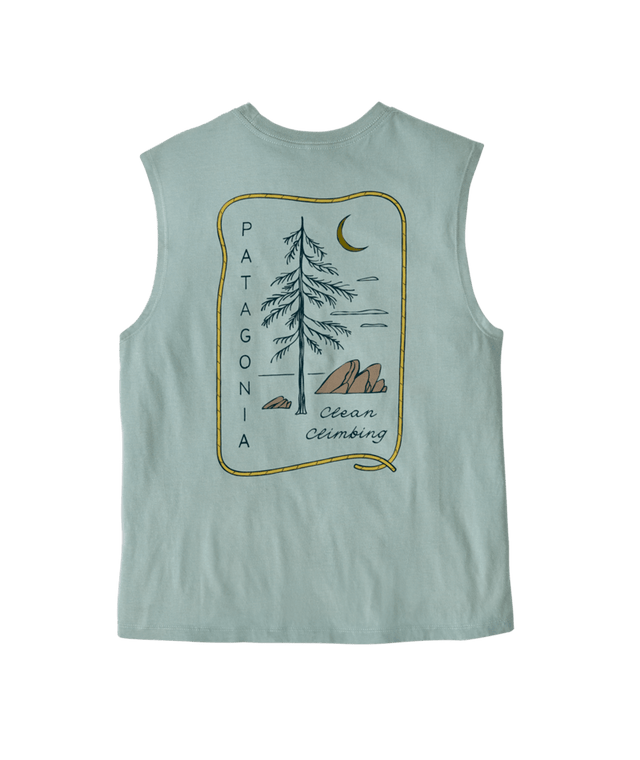 Patagonia W's Clean Climb Roots Boxy Organic Tank - Thermal Blue Thermal Blue