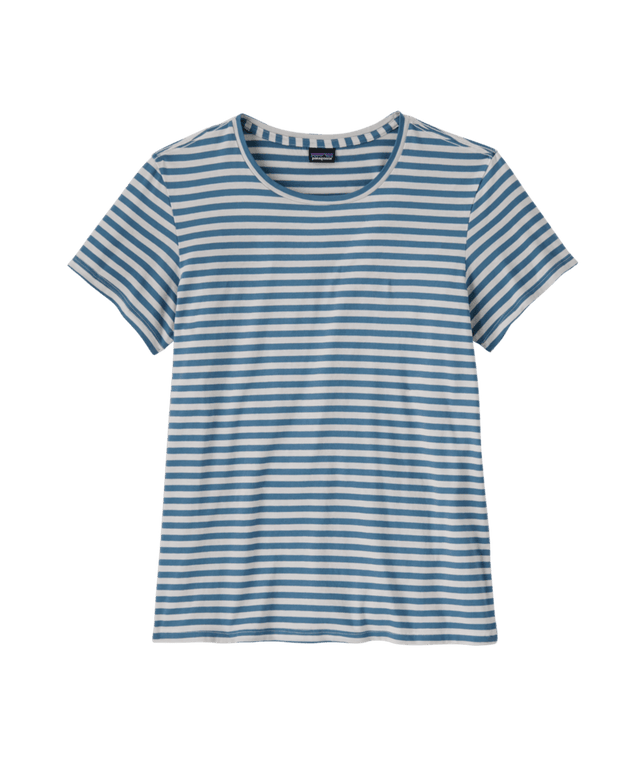 Patagonia W's Regenerative Organic Certified Cotton Tee - Field Day / Still Blue Field Day / Still Blue