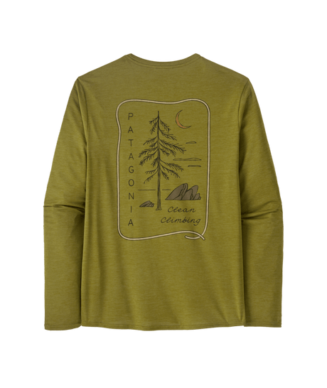 Patagonia M's Long Sleeve Capilene Cool Daily Graphic Shirt - Lands - Clean Climb Roots / Graze Green X-Dye Clean Climb Roots / Graze Green X-Dye