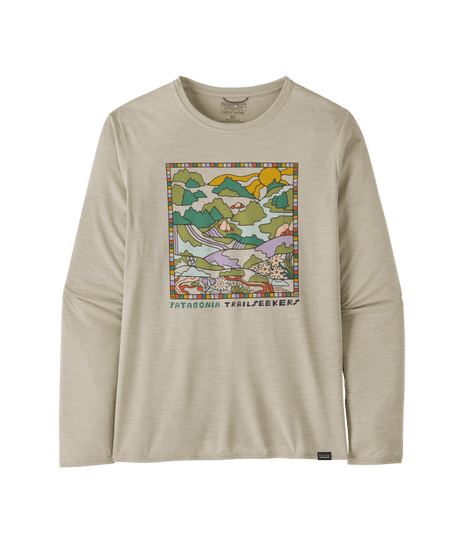 Patagonia M's Long Sleeve Capilene Cool Daily Graphic Shirt - Lands - Trailseekers / Pumice X-Dye Trailseekers / Pumice X-Dye