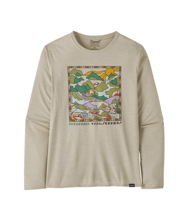 Patagonia M's Long Sleeve Capilene Cool Daily Graphic Shirt - Lands - Trailseekers / Pumice X-Dye Trailseekers / Pumice X-Dye