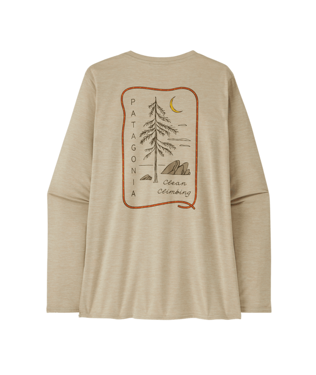 Patagonia W's Long Sleeve Capilene Cool Daily Graphic Shirt - Lands - Clean Climb Roots / Pumice X-Dye Clean Climb Roots / Pumice X-Dye
