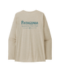 Patagonia W's Long Sleeve Capilene Cool Daily Graphic Shirt - Waters - Water People Banner / Pumice X-Dye Water People Banner / Pumice X-Dye