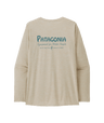 Patagonia W's Long Sleeve Capilene Cool Daily Graphic Shirt - Waters - Water People Banner / Pumice X-Dye Water People Banner / Pumice X-Dye