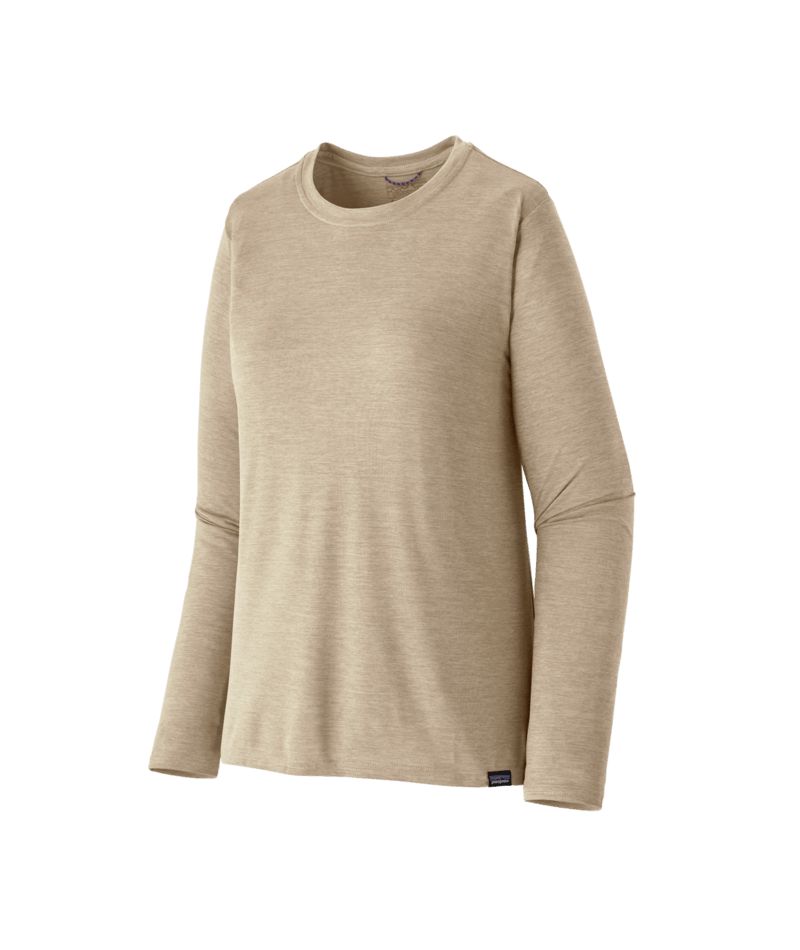 Patagonia W's Long Sleeve Capilene Cool Daily Shirt - Pumice - Dyno White X-Dye Pumice - Dyno White X-Dye