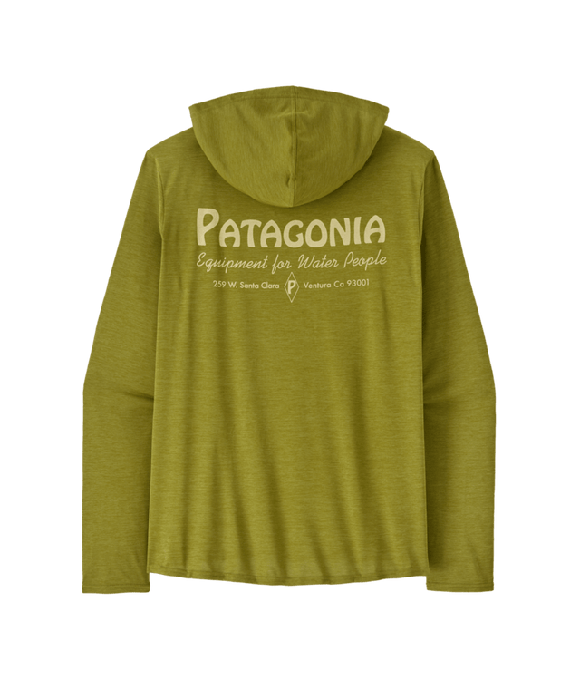 Patagonia M's Capilene Cool Daily Graphic Hoody - Water People Banner / Graze Green X-Dye Water People Banner / Graze Green X-Dye