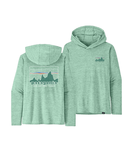 Patagonia W's Capilene Cool Daily Graphic Hoody - 73 Skyline / Rinsed Green X-Dye 73 Skyline / Rinsed Green X-Dye