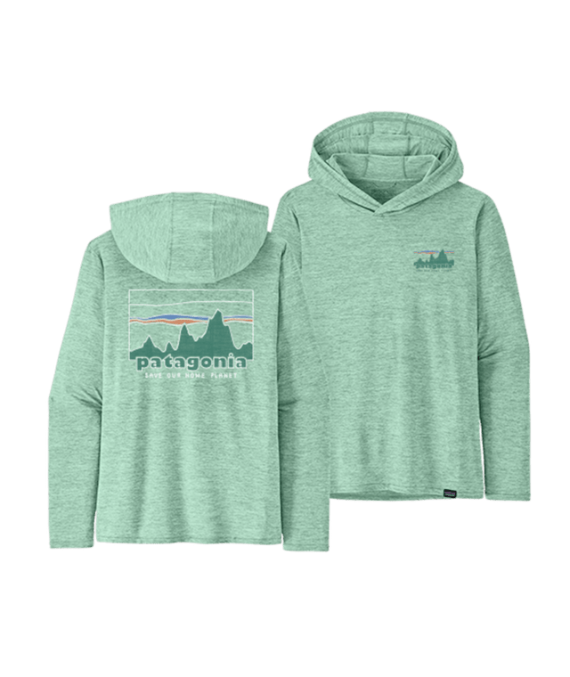Patagonia W's Capilene Cool Daily Graphic Hoody - 73 Skyline / Rinsed Green X-Dye 73 Skyline / Rinsed Green X-Dye