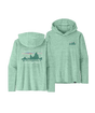 Patagonia W's Capilene Cool Daily Graphic Hoody - 73 Skyline / Rinsed Green X-Dye 73 Skyline / Rinsed Green X-Dye