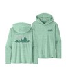 Patagonia W's Capilene Cool Daily Graphic Hoody - 73 Skyline / Rinsed Green X-Dye 73 Skyline / Rinsed Green X-Dye