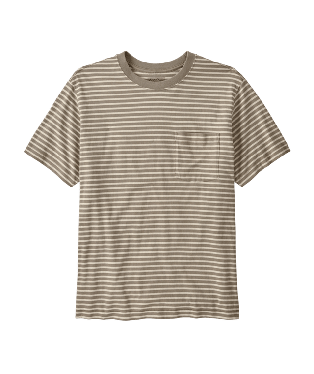 Patagonia M's Midweight Daily Pocket Tee - Weekend Stripe / Seabird Grey Weekend Stripe / Seabird Grey