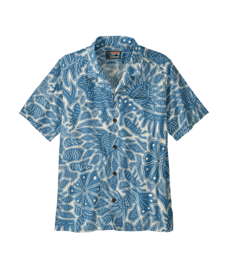 Patagonia M's Tidal Threads Camp Shirt - Bees and Flowers / Still Blue Bees and Flowers / Still Blue
