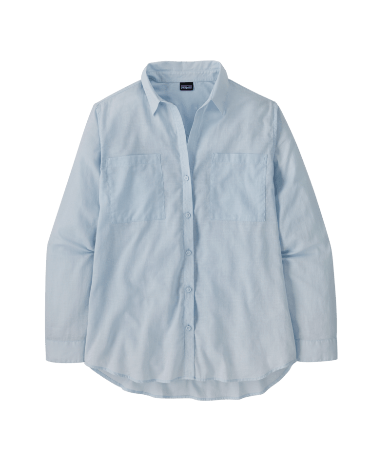 Patagonia W's Lightweight A/C Buttondown Long Sleeve Shirt - Fleck Blue Fleck Blue