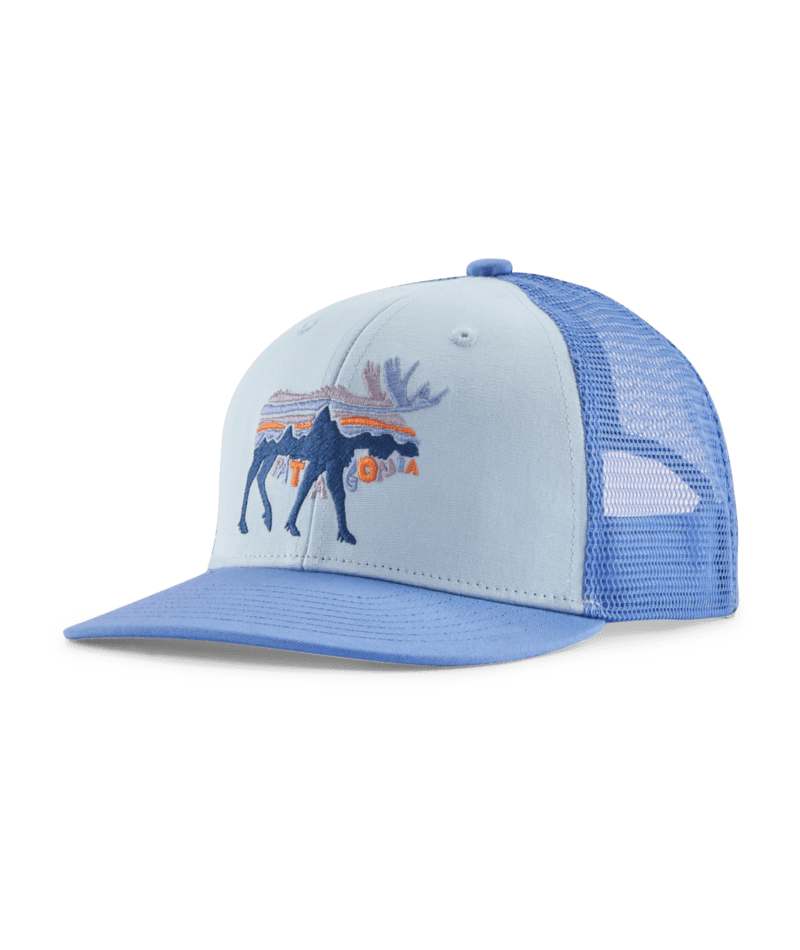 Patagonia Kids Trucker Hat - Fitz Roy Moose / Fleck Blue Fitz Roy Moose / Fleck Blue
