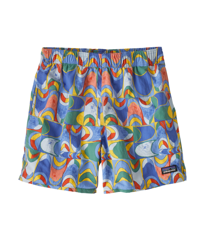 Patagonia Kids Baggies Shorts Lined - 5 in. - Swallowtail Geo / Eddy Blue Swallowtail Geo / Eddy Blue /  / 5IN