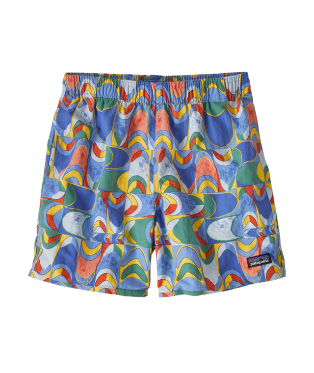 Patagonia Kids Baggies Shorts Lined - 5 in. - Swallowtail Geo / Eddy Blue Swallowtail Geo / Eddy Blue /  / 5IN
