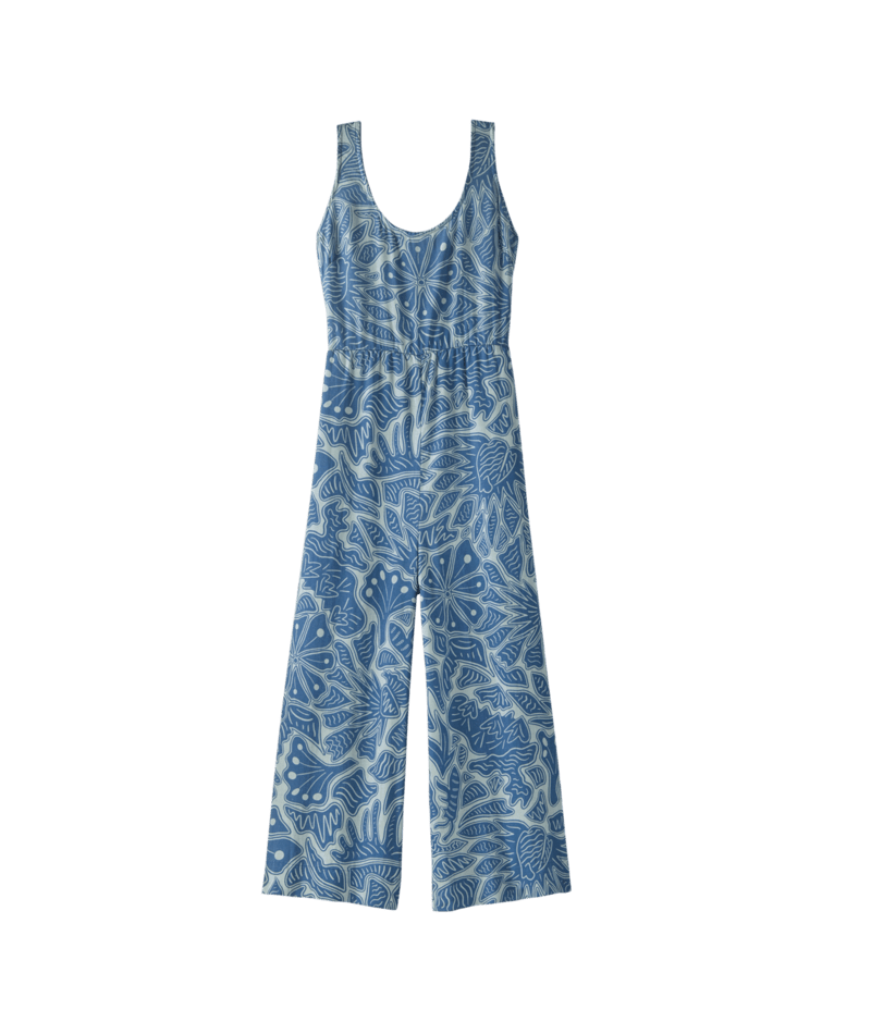 Patagonia W's Garden Island Jumpsuit - Bees and Flowers / Thermal Blue Bees and Flowers / Thermal Blue