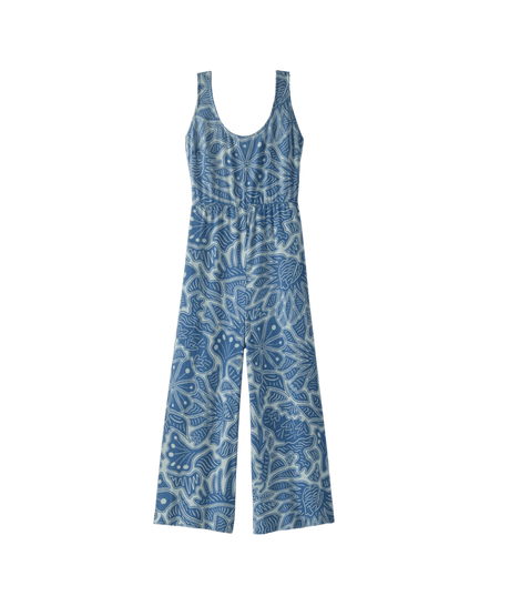 Patagonia W's Garden Island Jumpsuit - Bees and Flowers / Thermal Blue Bees and Flowers / Thermal Blue