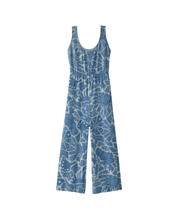 Patagonia W's Garden Island Jumpsuit - Bees and Flowers / Thermal Blue Bees and Flowers / Thermal Blue
