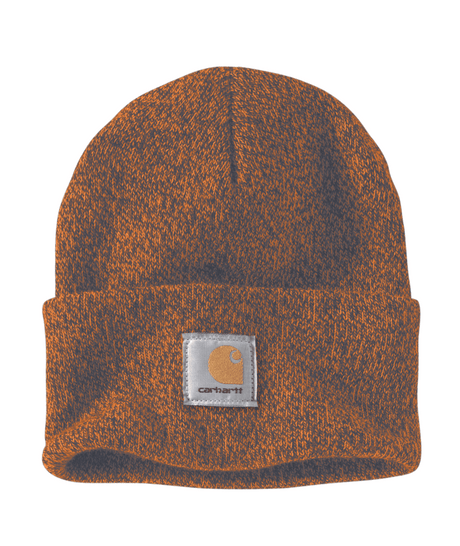 Carhartt Knit Cuffed Beanie - Rust / Coal Marl