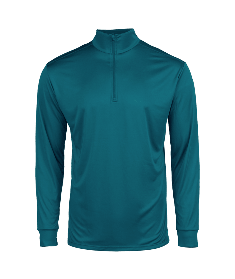 Hot Chillys Men's Peach Skins Solid Zip-T - Aerial Blue Aerial Blue