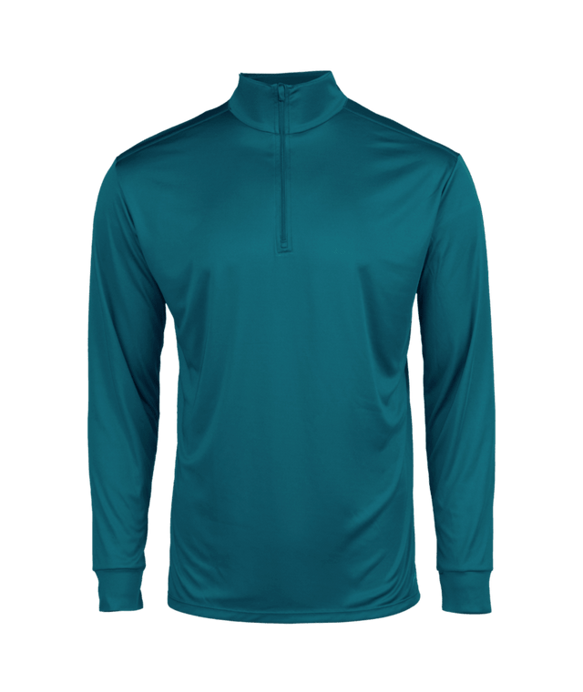 Hot Chillys Men's Peach Skins Solid Zip-T - Aerial Blue Aerial Blue