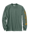 Carhartt Loose Fit Heavyweight Long-Sleeve Logo Sleeve Graphic T-Shirt - Frosted Balsam Heather Frosted Balsam Heather /  / REG