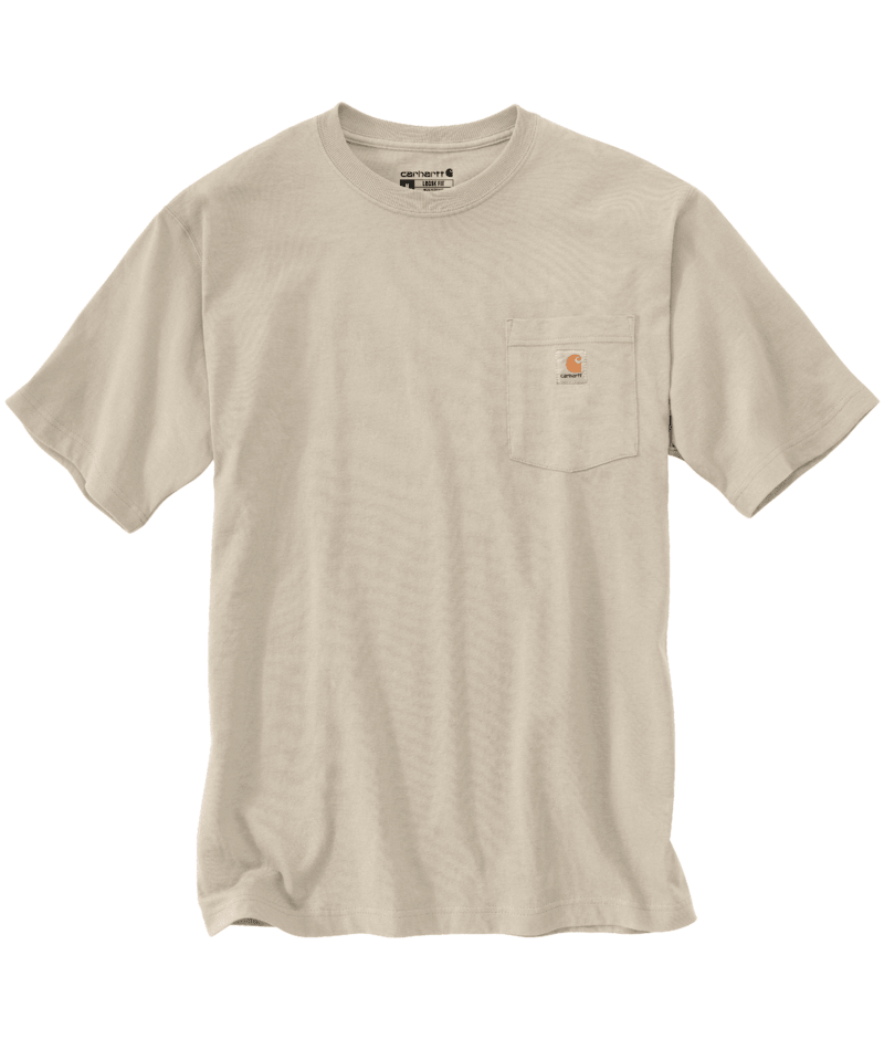 Carhartt Loose Fit Heavyweight Short-Sleeve Pocket T-Shirt - Oatmilk