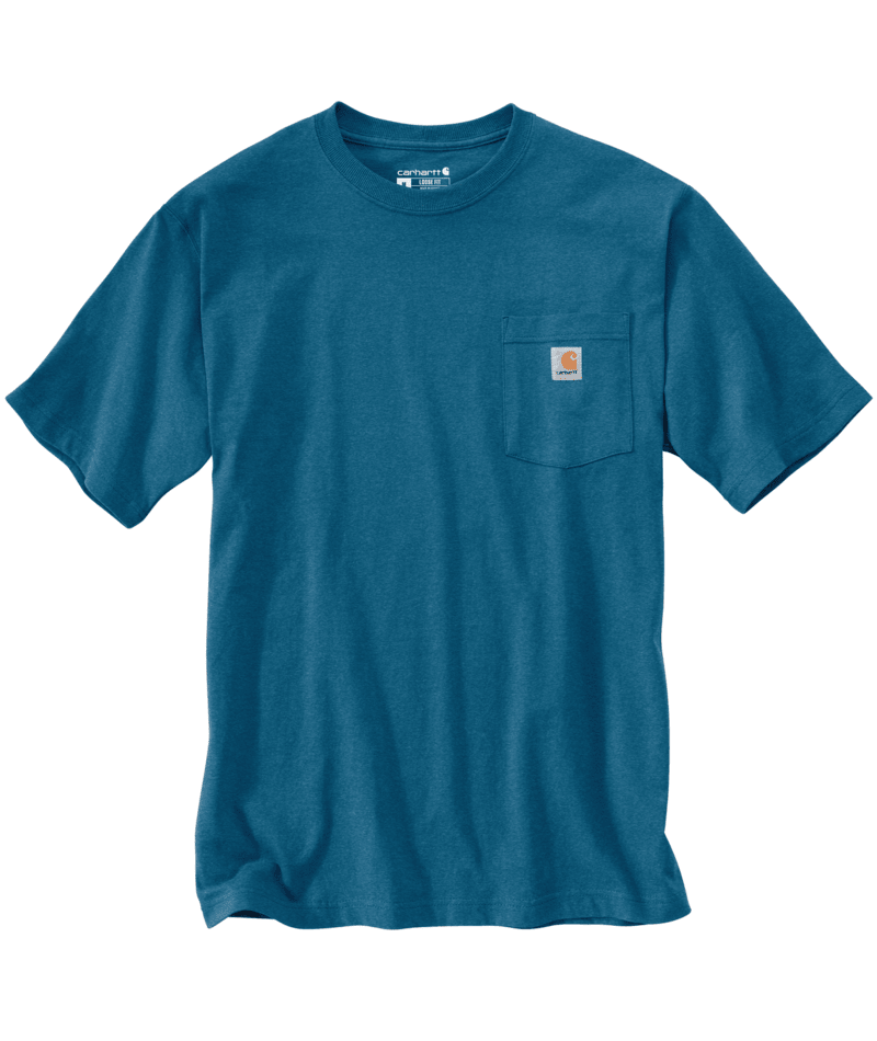 Carhartt Loose Fit Heavyweight Short-Sleeve Pocket T-Shirt - Deep Lagoon Heather Deep Lagoon Heather /  / REG