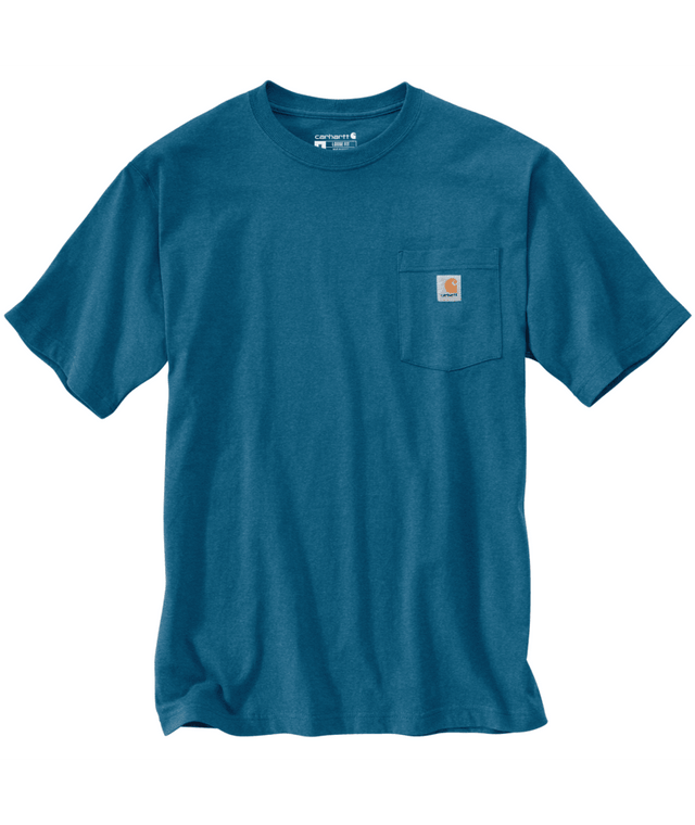 Carhartt Loose Fit Heavyweight Short-Sleeve Pocket T-Shirt - Deep Lagoon Heather Deep Lagoon Heather /  / REG