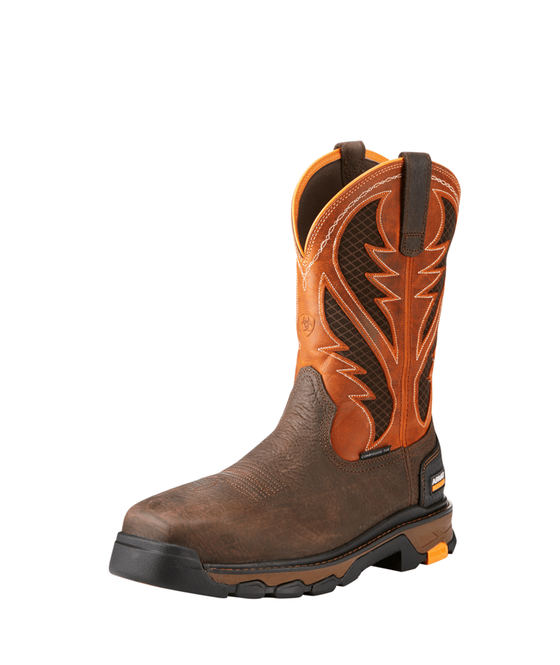 Ariat Men's Intrepid VentTEK Composite Toe Work Boot - Brown / Orange