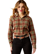 Ariat REAL Billie Jean Shirt - Oakwood Plaid Oakwood Plaid