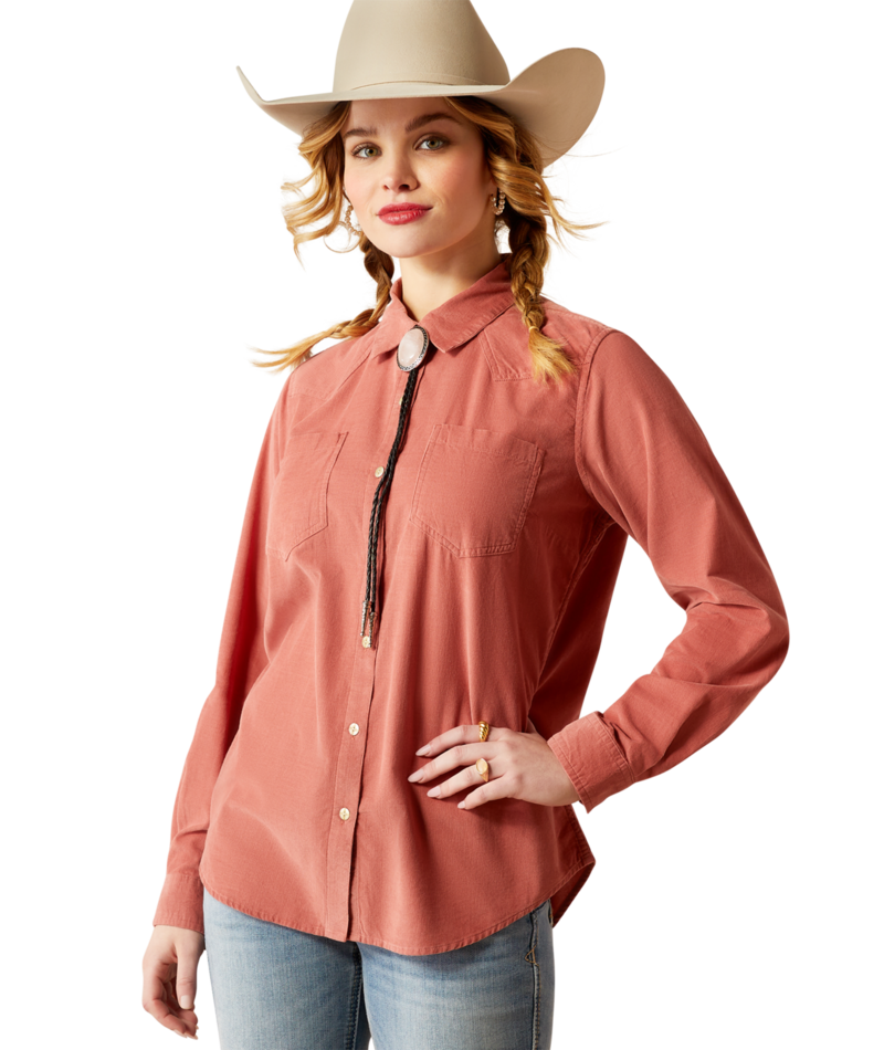 Ariat Billie Jean Corded Shirt - Light Mahogany Light Mahogany
