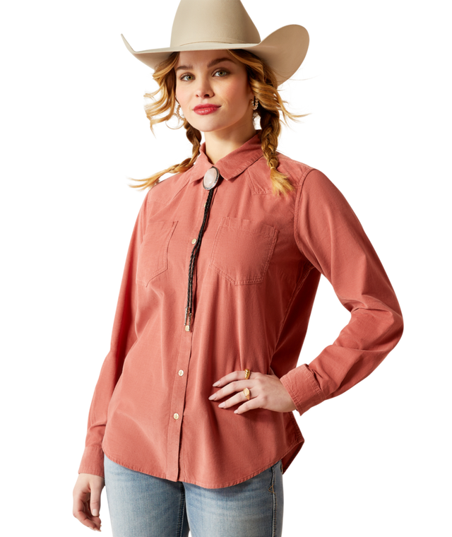 Ariat Billie Jean Corded Shirt - Light Mahogany Light Mahogany