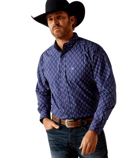 Ariat Cade Classic Fit Shirt - Navy Navy /  / Regular