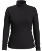 Smartwool Women's Thermal Merino Rib Turtleneck - Charcoal Heather Charcoal Heather