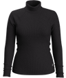 Smartwool Women's Thermal Merino Rib Turtleneck - Charcoal Heather Charcoal Heather