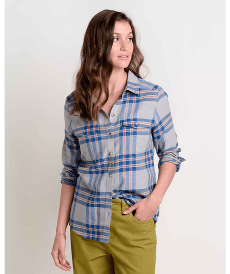 Toad Co. Womens Re-form Flannel Long Sleeve Shirt Yucca madras