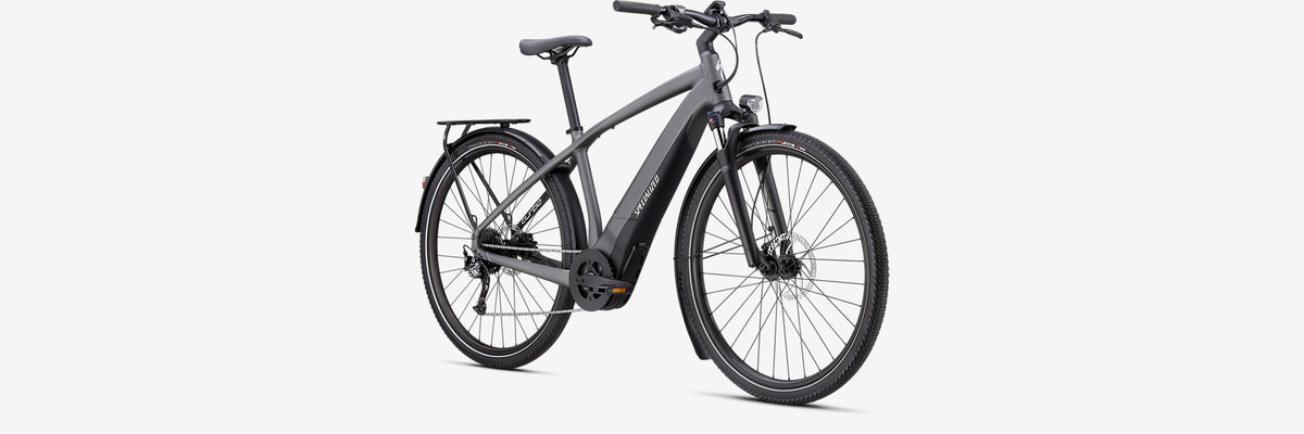 SPECIALIZED Turbo Vado 3.0 E-Bike, Charcoal/Black/Liquid Silver Char/blk/lqd sil