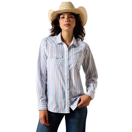 Ariat Western Venttek Shirt In Multicolor Stripe