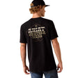 Ariat Country And Western Lockup Classic Fit T-shirt In Black Cotton