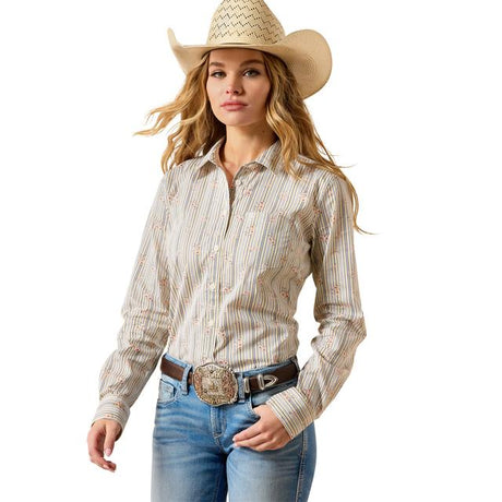 Ariat Kirby Stretch Shirt In Vintage Floral Stripe