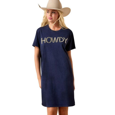 Ariat Howdy Pearl Dress In Navy