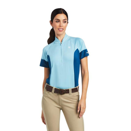 Ariat Cambria Jersey 1/4 Zip Baselayer Milky Blue Blue Opal