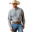 Ariat Pro Series Fintan Classic Fit Snap Shirt In Key Largo Blue Plaid